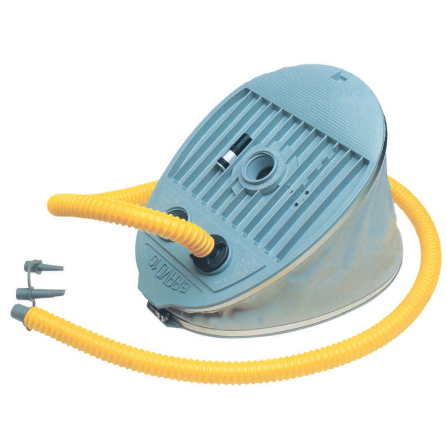Footpump, w/ double chamber
