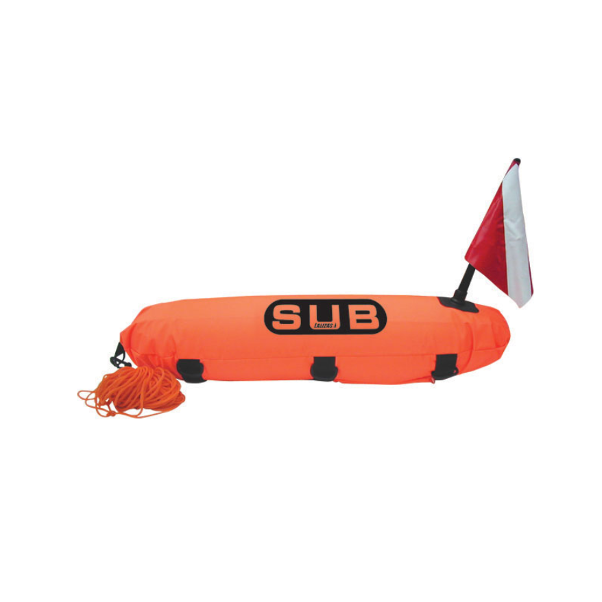 Torpedo Diving Marker Buoy, Reinfoced, ''Safe Dive'' with 20m rope