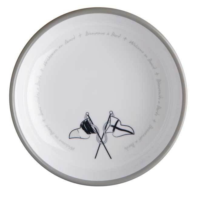 MELAMINE NON-SLIP SOUP DISH, WELCOME ON BOARD 6 UN