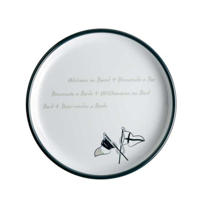 MELAMINE NON-SLIP DESSERT PLATE, WELCOME ON BOARD 6 UN