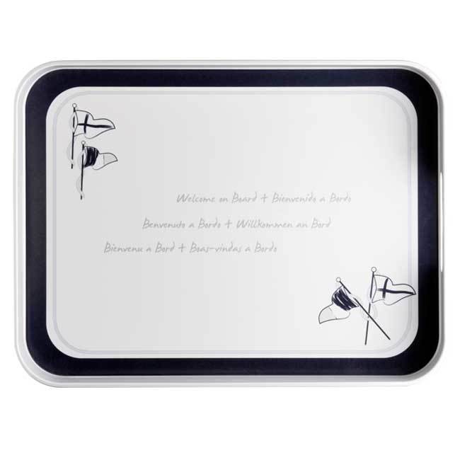 MELAMINE RECTANGULAR TRAY, WELCOME ON BOARD