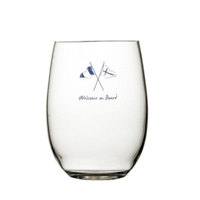 NON SLIP BEVERAGE GLASS, WELCOME ON BOARD 6 UN