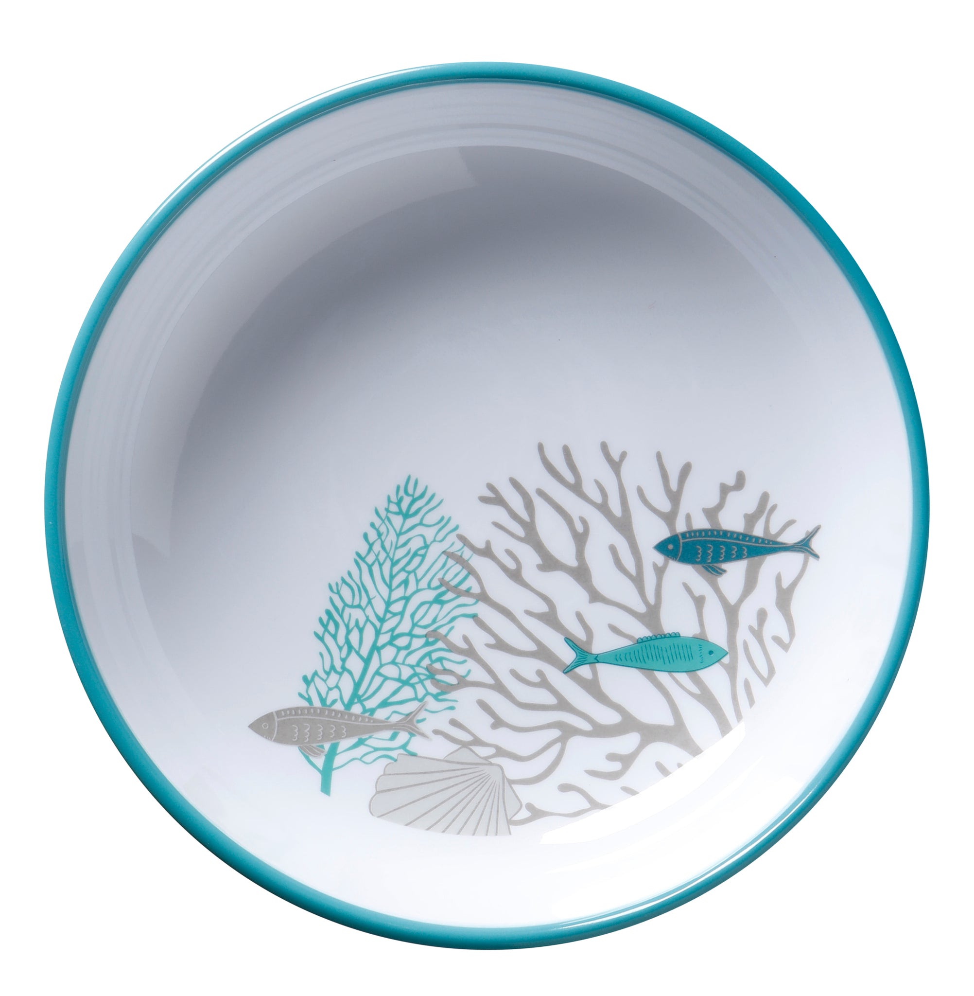 MELAMINE NON-SLIP DEEP PLATE COASTAL, SET 6 Un