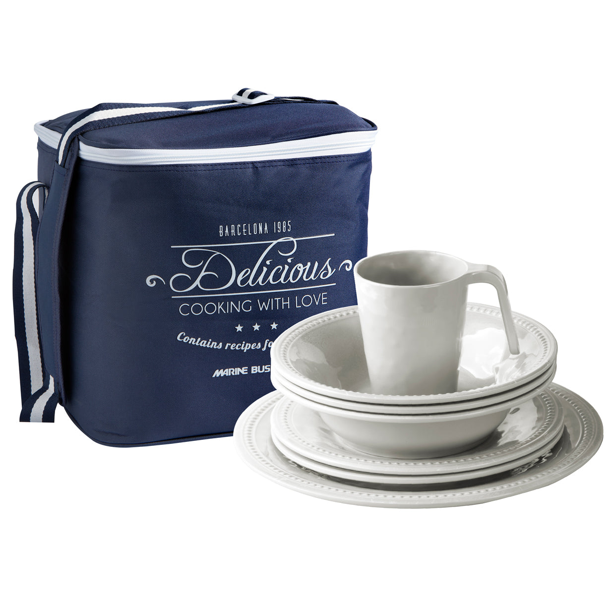 Melamine Kitchenware Pack, Harmony Pearl, 4 person