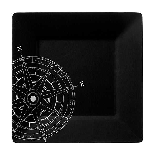 Non-slip Black Melamine Dessert Plate – Lombok, 6 Pcs