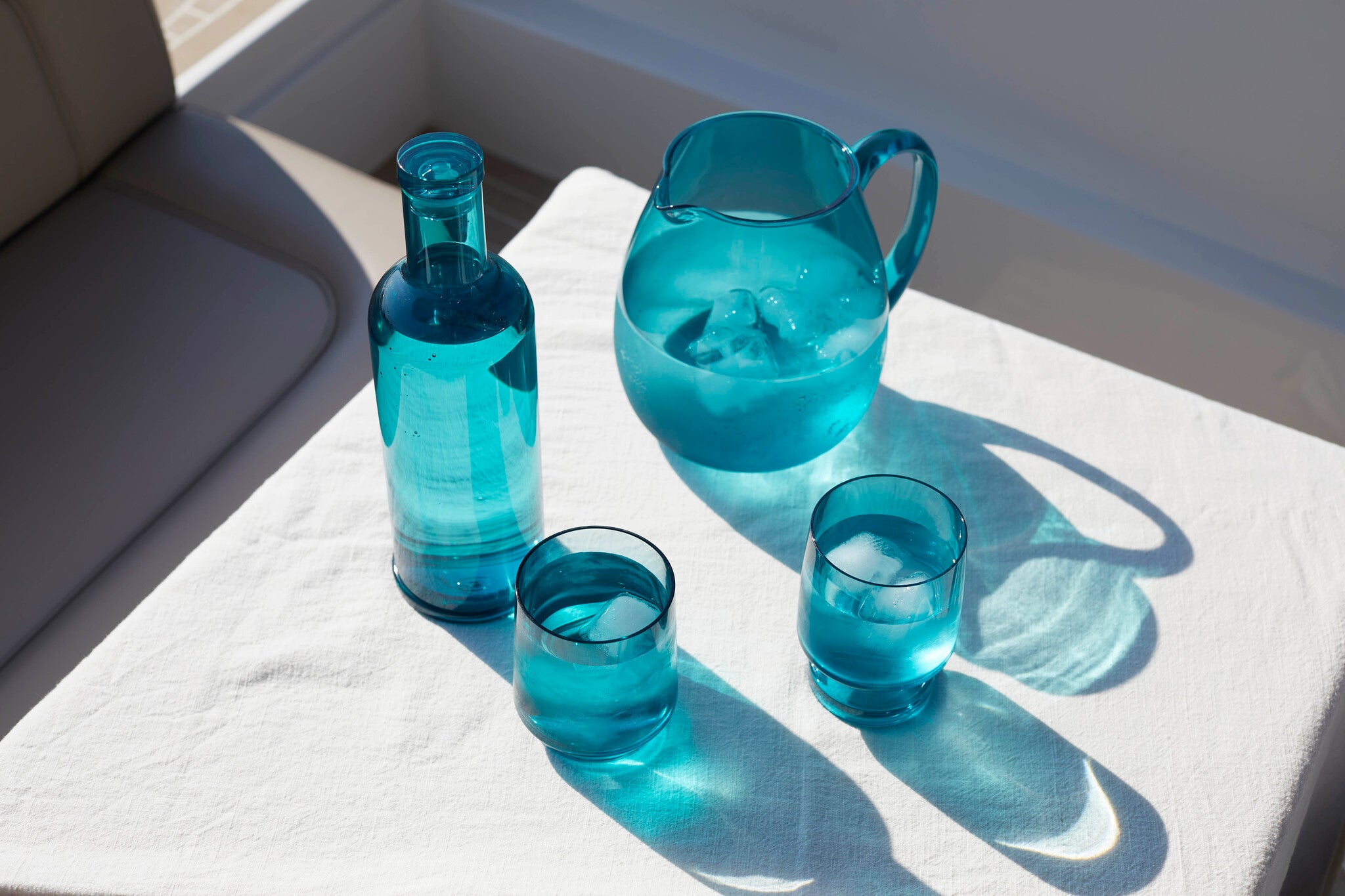WINE GLASS BAHAMAS, TURQUOISE, SET 6 PC