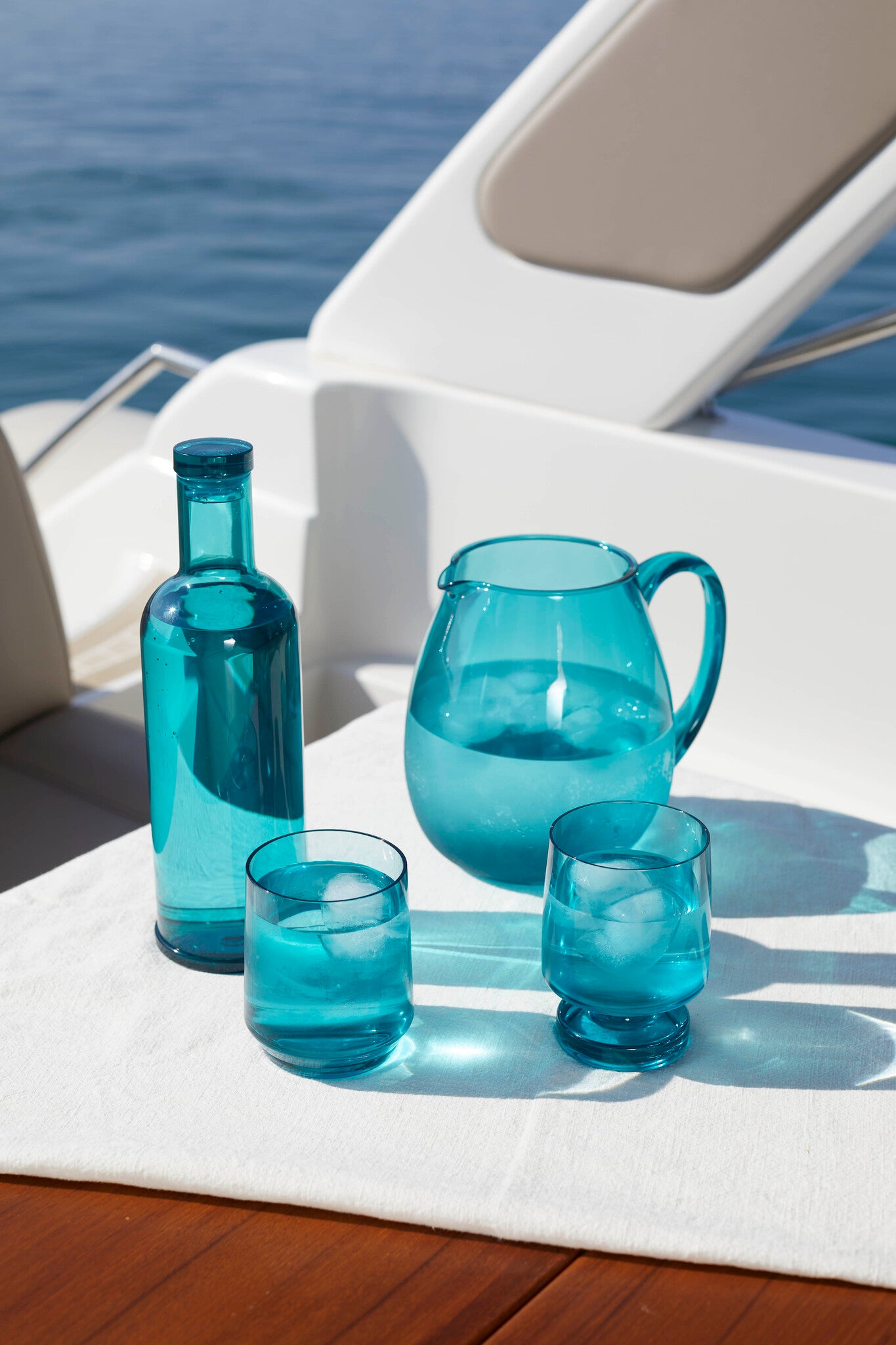 WINE GLASS BAHAMAS, TURQUOISE, SET 6 PC