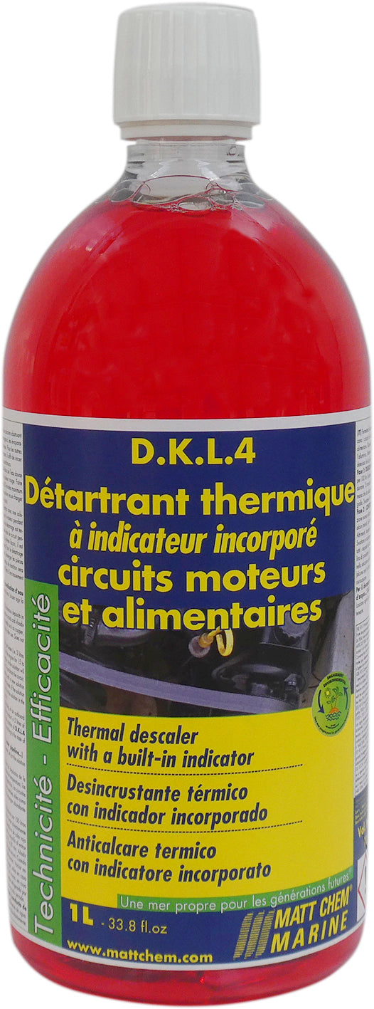 Thermal non corrosive descaler with built-in indicator D.K.L.4
