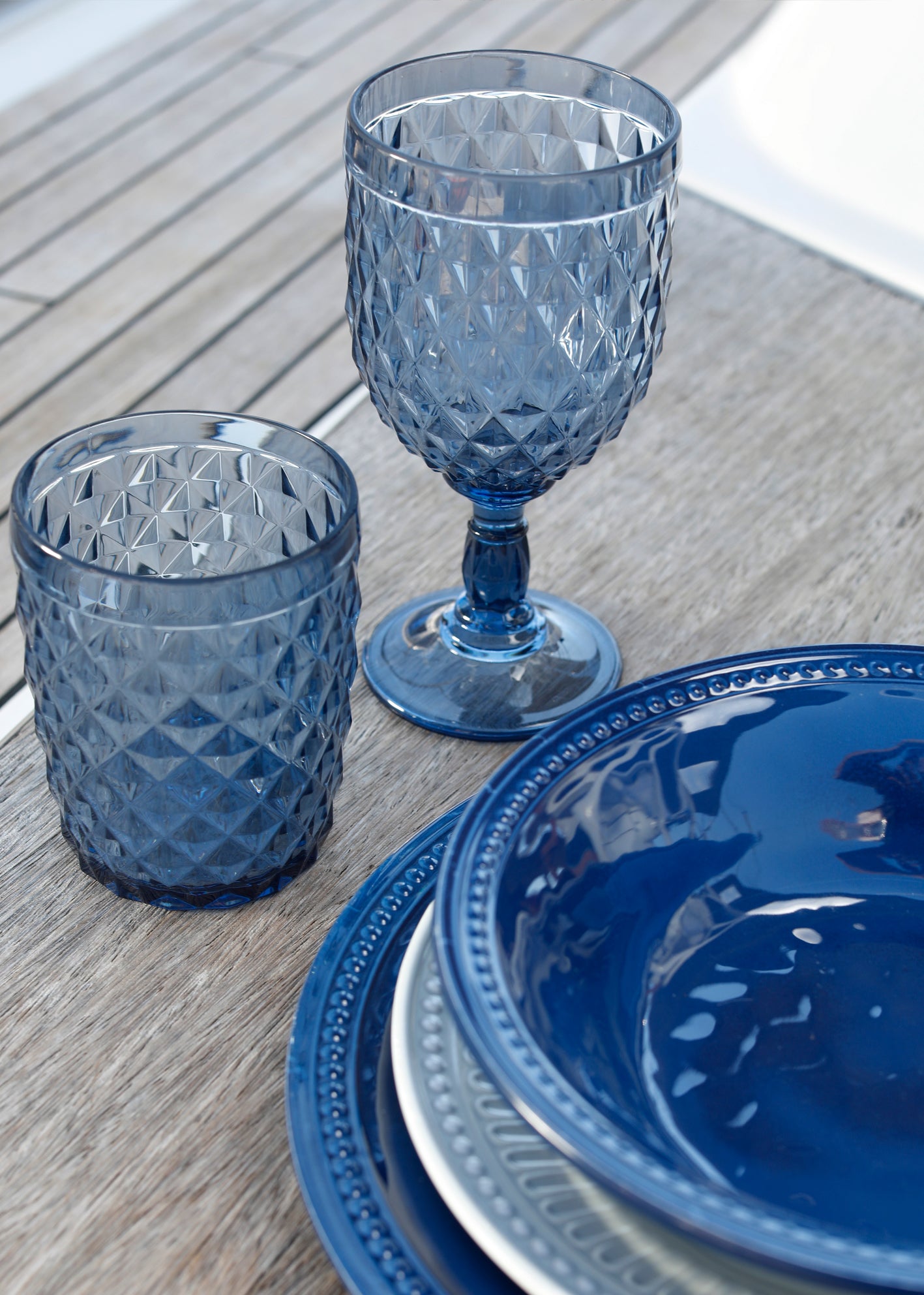 Melamine Dinner Plate Harmony, Blue