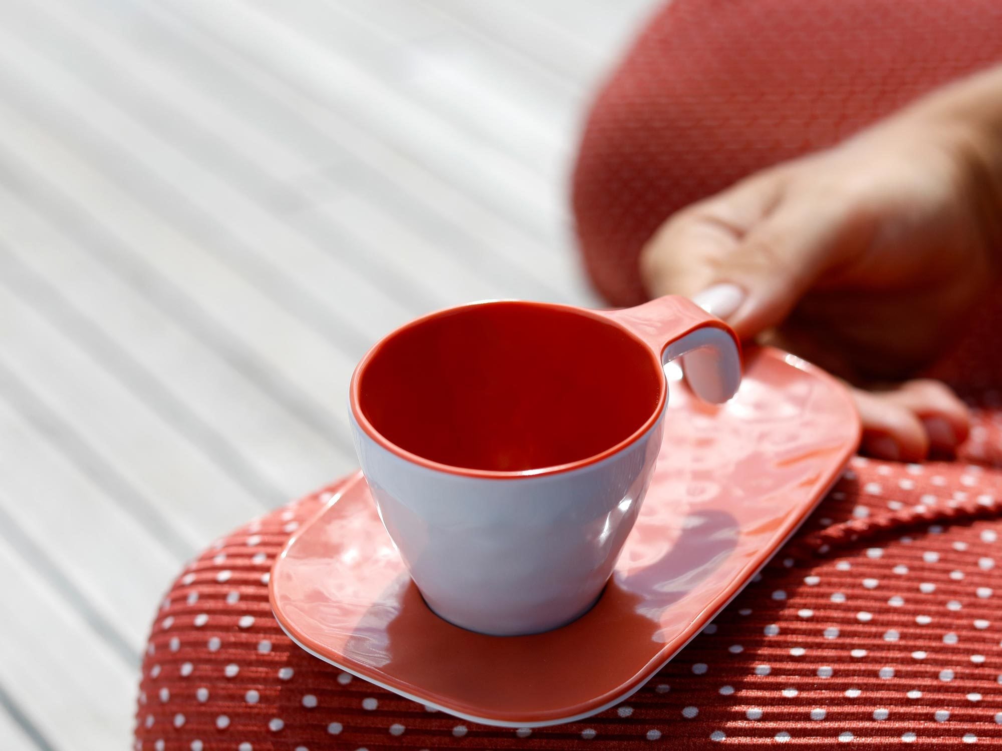 Melamine Coffee Set, Summer collection, colour Coral