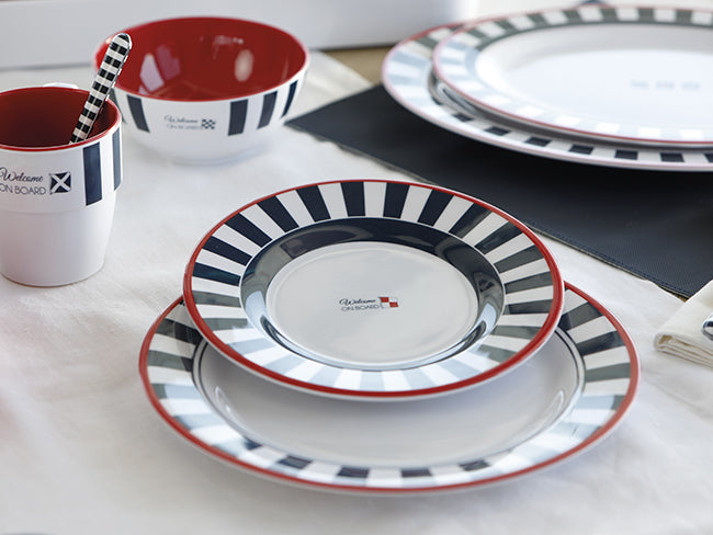 Non-slip Melamine Tableware Pack –venezia, 6 People – 24 Pcs