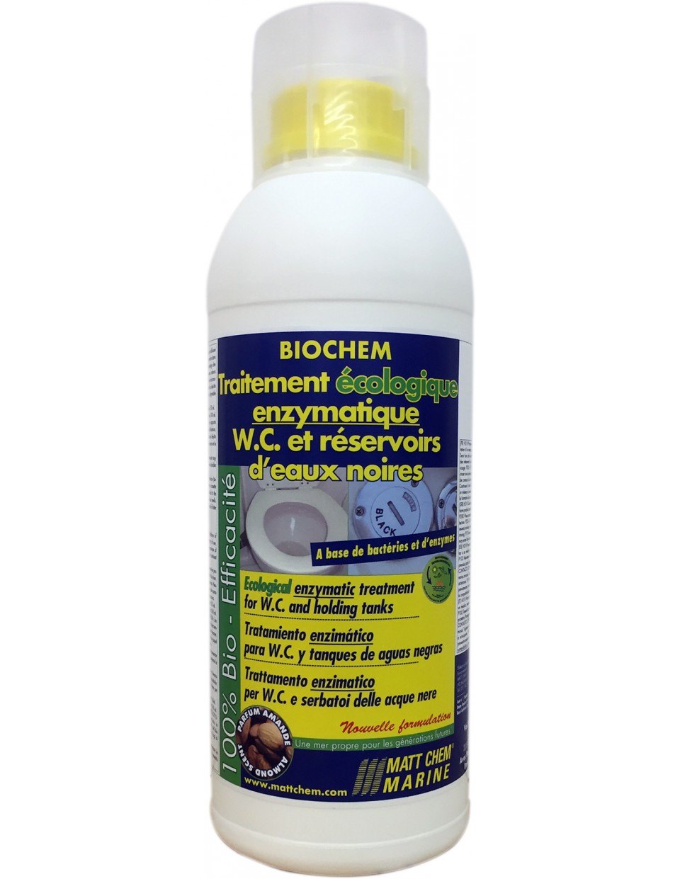 Ecological enzymatic treatment for W.C. and holding tanks Biochem