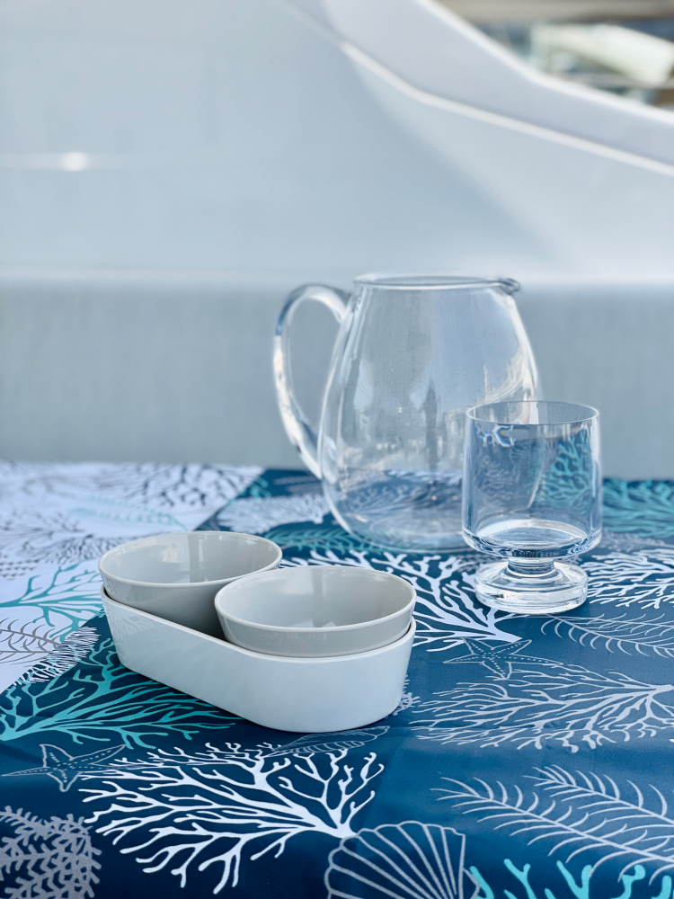MELAMINE NON-SLIP DEEP PLATE COASTAL, SET 6 Un