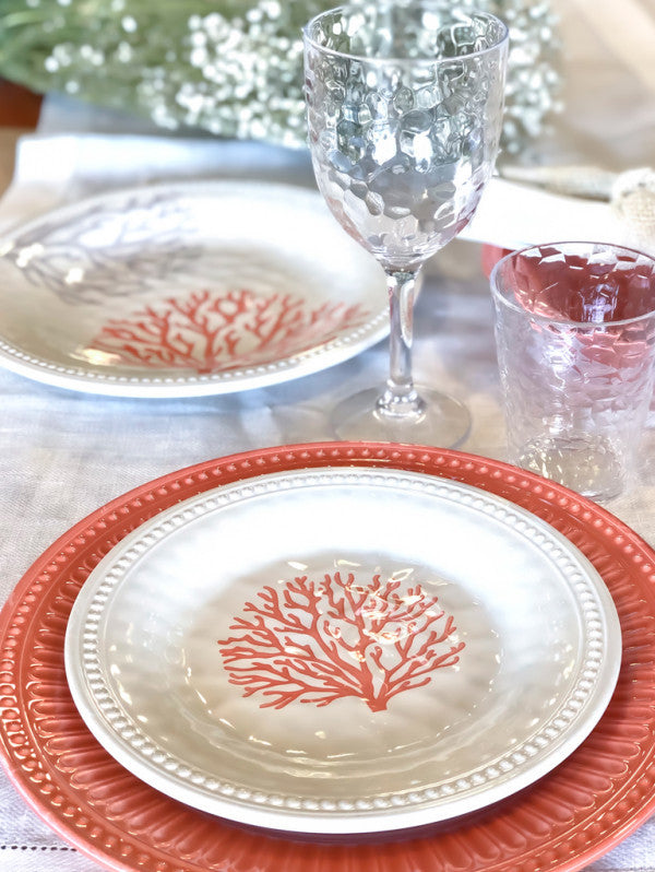 Melamine Dessert Plate Harmony collection, Coral colour 6 UN