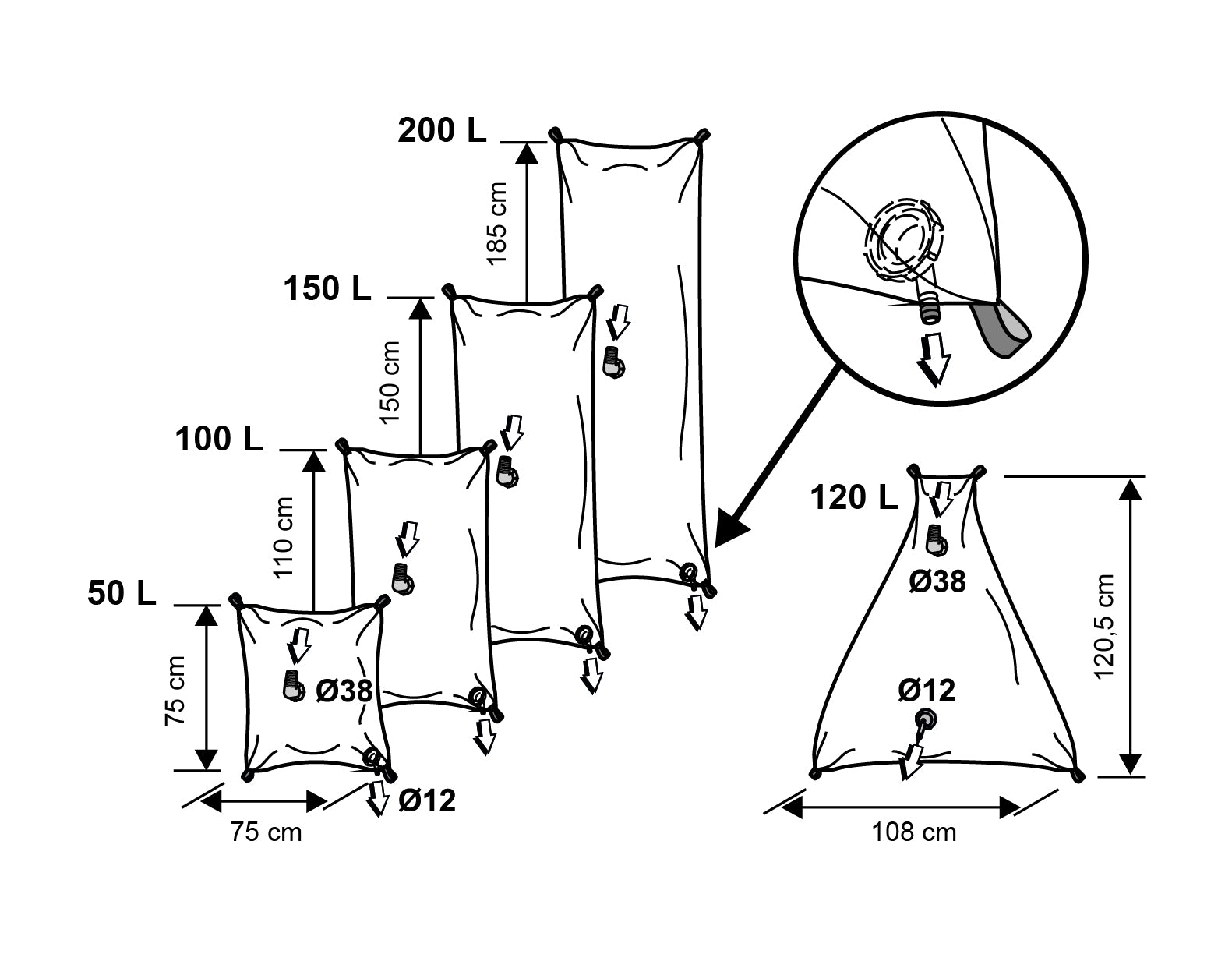 FLEXIBLE WATERTANKS FOR FRESH WATER