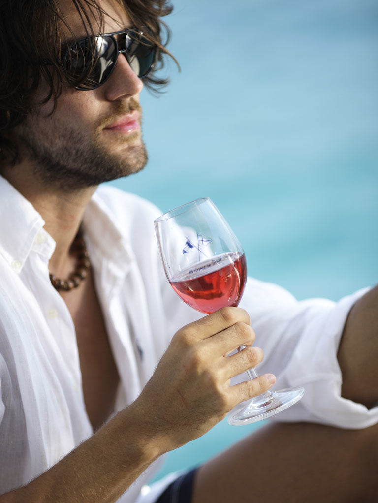 NON SLIP WINE GLASS, WELCOME ON BOARD 6 UN