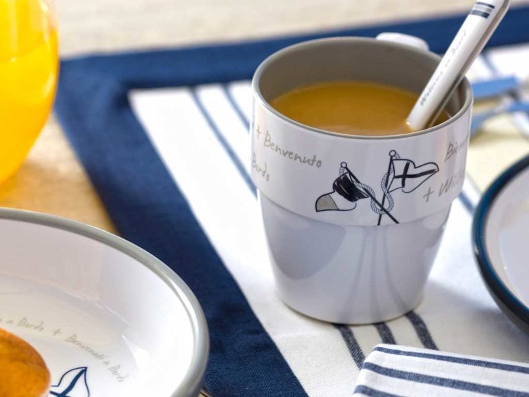 MELAMINE NON-SLIP SOUP DISH, WELCOME ON BOARD 6 UN