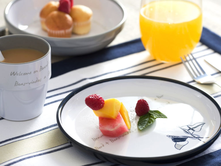 MELAMINE NON-SLIP DESSERT PLATE, WELCOME ON BOARD 6 UN