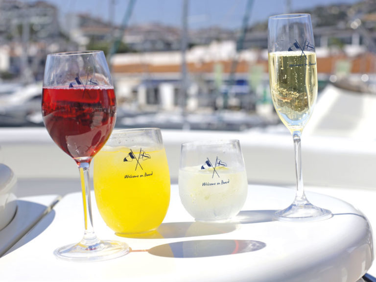 NON SLIP WINE GLASS, WELCOME ON BOARD 6 UN